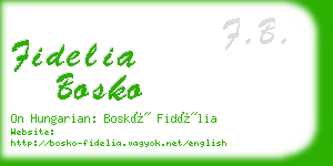 fidelia bosko business card